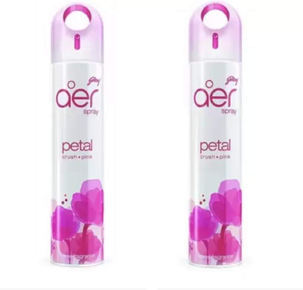 Godrej Aer Petal Crush Pink Home Fragrance Spray (Pack of 2 x 240 ml)