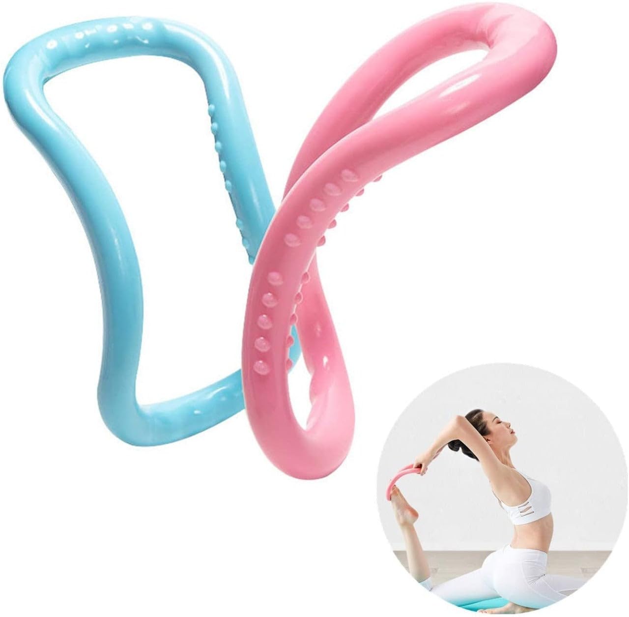 DHRUVINSRI Gym Yoga Ring – Compact Yoga Ring for Improved Flexibility, Balance, and Core Strength Training at Home or Studio