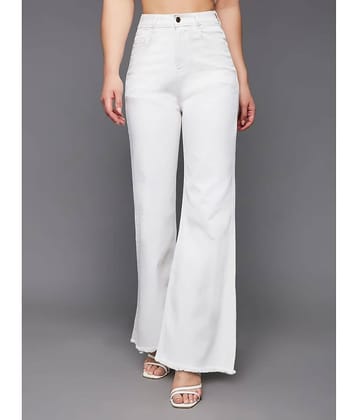 Miss Chase - White Denim Bootcut Women's Jeans ( Pack of 1 )