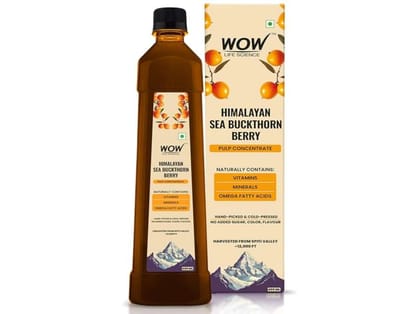 WOW Life Science Himalayan Sea Buckthorn Berry Pulp Concentrate, ColdPressed from Spiti Valley, Rich in Omega 3679 Vitamins & Antioxidants - 400ml WOW Life Science Himalayan Sea Buckthorn Berry Pulp Concentrate, ColdPressed from Spiti Valley, Rich in Omega 3679 Vitamins & Antioxidants - 400ml