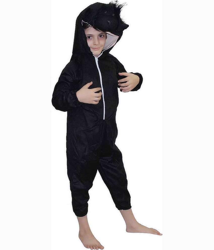 Kaku Fancy Dresses Gorilla Wild Animal Costume -Black, 7-8 Years, for Boys & Girls