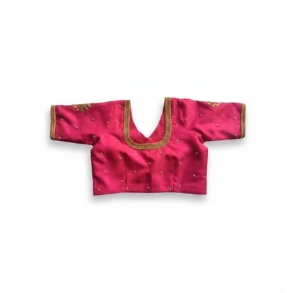 Women's Pink Embroidered Ethnic Blouse