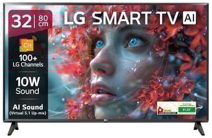 LG 80 cms (32 inches) LR570 AI Series HD Ready Smart webOS LED TV 32LR570B6LA LG 80 cms (32 inches) LR570 AI Series HD Ready Smart webOS LED TV 32LR570B6LA - Black / 32 inches