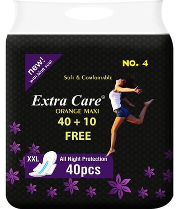 Sek Extra Care Orange Maxi Dry XXL 50 Sanitary Pads Pack of 50