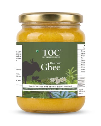 The Organic Citizen Organic A2 Desi Gir Cow Ghee (500ML & 1L) - Hand Churned Bilona Method - 100% Pure Grass-Fed Indigenous Cow Milk - Traditional Cultured Ghee for Immunity & Joint Health The Organic Citizen Organic A2 Desi Gir Cow Ghee (500ML & 1L) - Hand Churned Bilona Method - 100% Pure Grass-Fed Indigenous Cow Milk - Traditional Cultured Ghee for Immunity & Joint Health