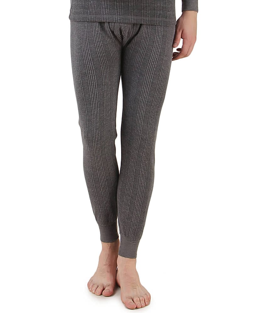 Hap Kings Pack of 1 Cotton Blend Thermal Bottoms For Men's ( Grey )