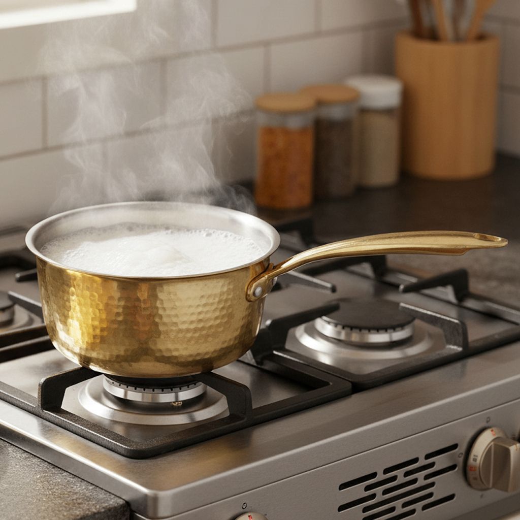 Brass Fry Pan, Height : 5.5 Inch (BCMAS205 C)