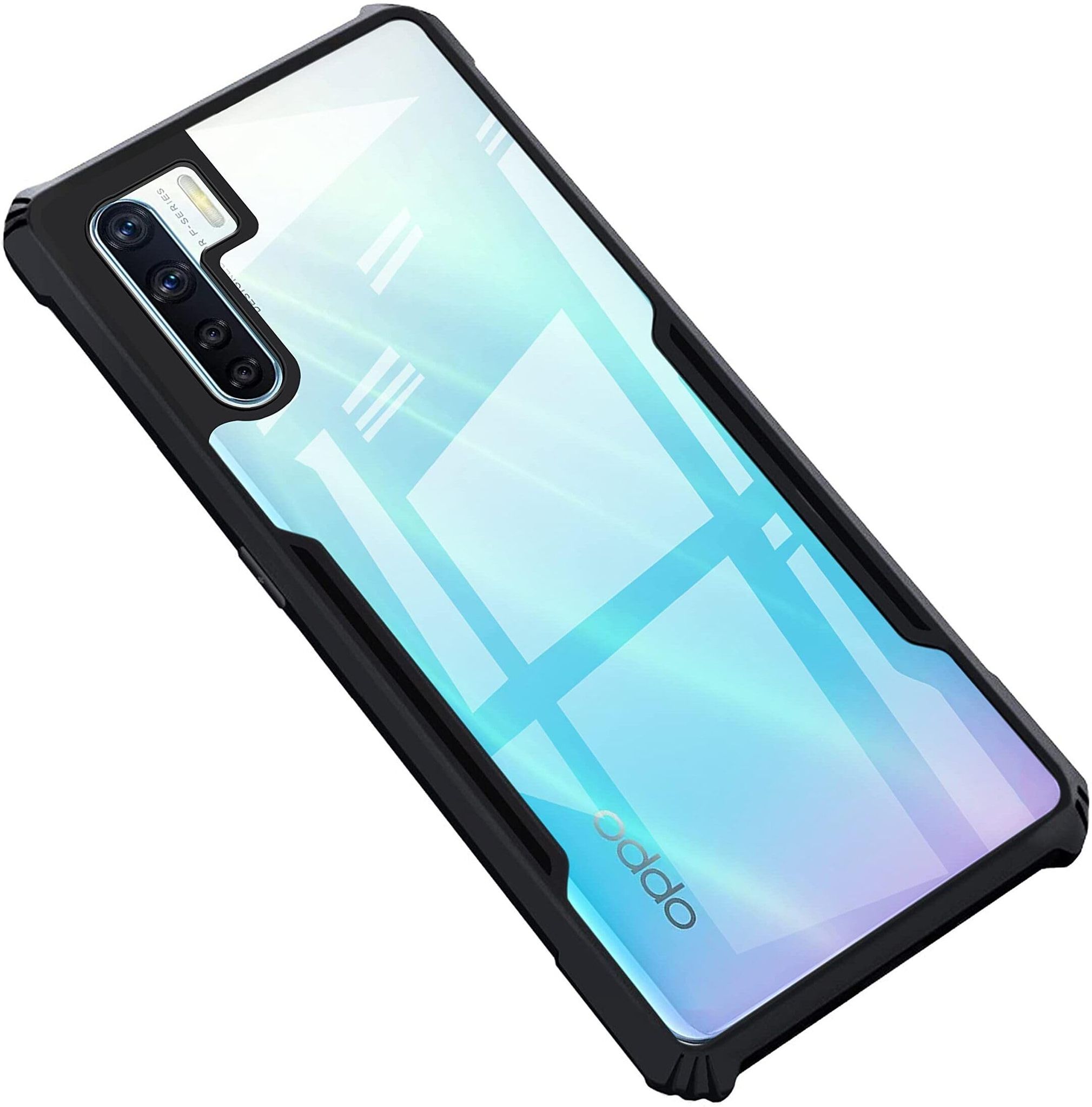 PLUGTECH Slim Shockproof Case | Matte Black Soft | Drop Protection | Precise Cutouts | Premium Mobile Cover for Oppo F15