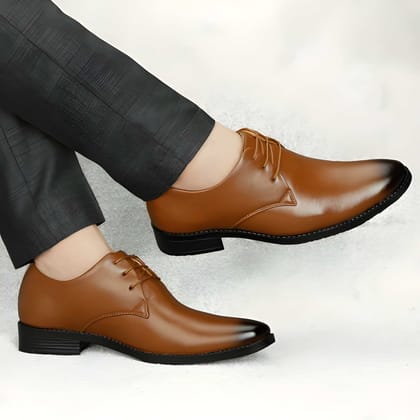 WUGO::Latest Fabulous Men Formal Shoes|Tan Derby Shoes|Office Shoes For Men's & Boys (Free Home Delivery)