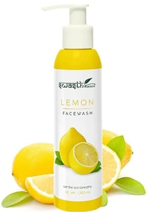 Swasth Arogya Lemon Face Wash || Acne || Dermatitis || Eczema || Pack Of 1 Bottle Fresh Lemon Face Wash (200ml.)