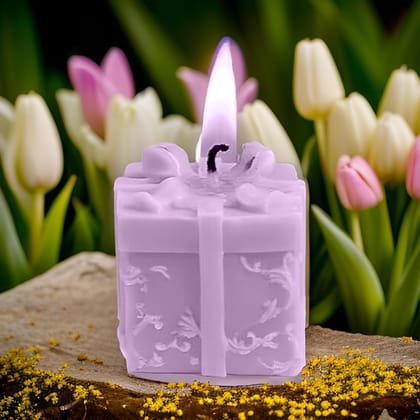 SS Enterprise Organic Soy Wax Scented Aromatic Fragrance Gift Shape Candle, Smoke-Free Pillar Candle, Pack of 1, Purple SS Enterprise Organic Soy Wax Scented Aromatic Fragrance Gift Shape Candle, Smoke-Free Pillar Candle, Pack of 1, Purple