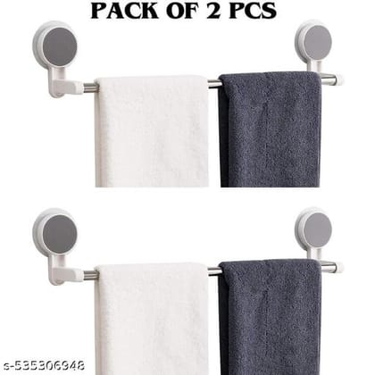Pack of 2 pcs stainless steel wall mounted self adhesive magic sticker towel napkin holder bar for bathroom and kitchen