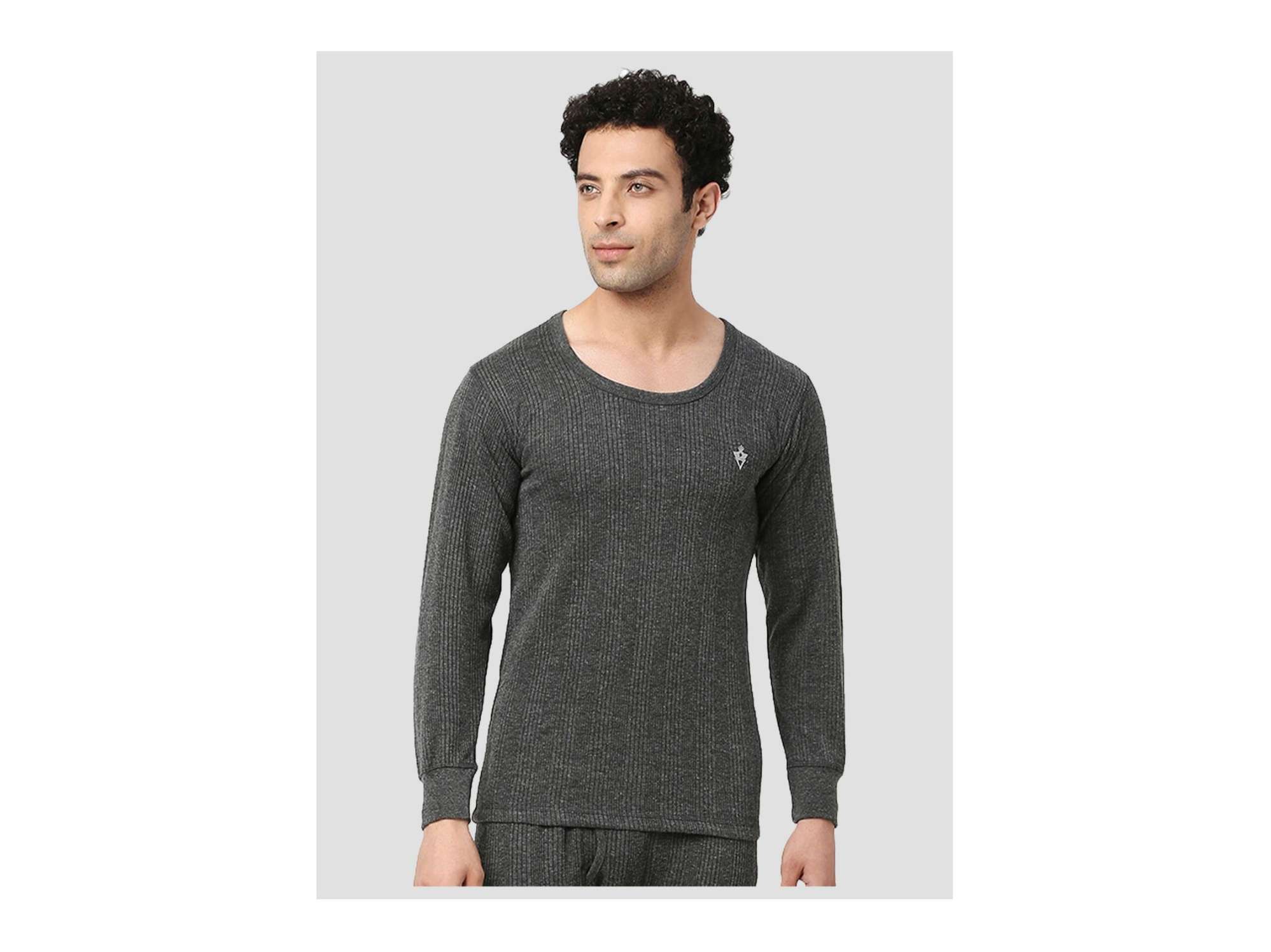VIP Men's Full Sleeves Round Neck Regular Fit Thermal Top - S