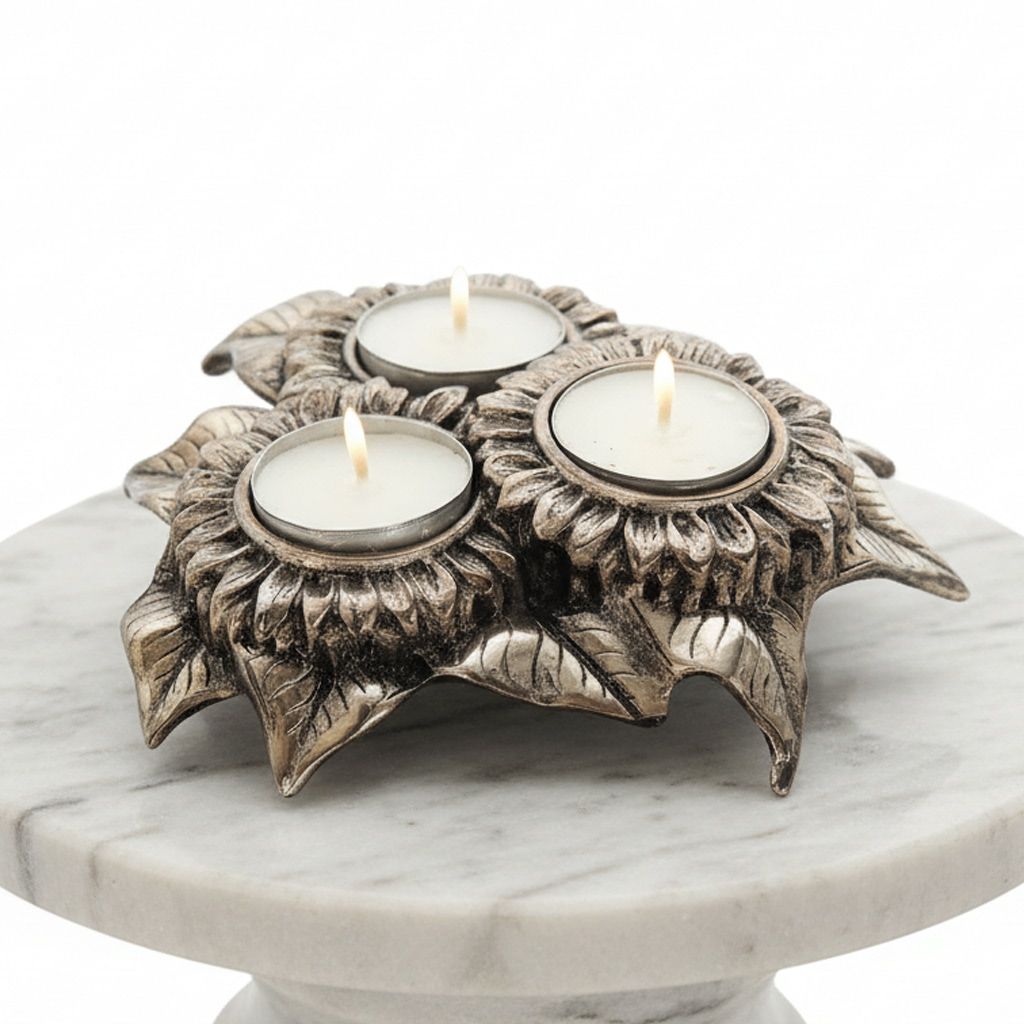 Aluminium Candle Stand | Decorative Home Lighting Holder, Height : 1.2 Inch (ASMAS105)