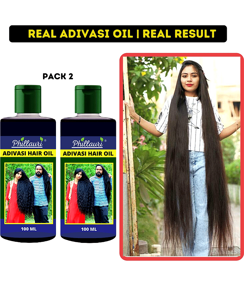 Phillauri Adivasi Ayurvedic Herbal Hair Oil - Dandruff Control - Hair Loss Control - Long Hair - For Women and Men (100 ml)