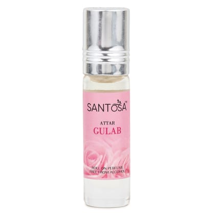 Santosa Gulab Attar Original 6ml Roll-On, Alcohol-Free, Oil-Based Rose Attar for Men & Women, Long-Lasting Floral Scent for Pooja & Everyday Use Santosa Gulab Attar Original 6ml Roll-On, Alcohol-Free, Oil-Based Rose Attar for Men & Women, Long-Lasting Floral Scent for Pooja & Everyday Use