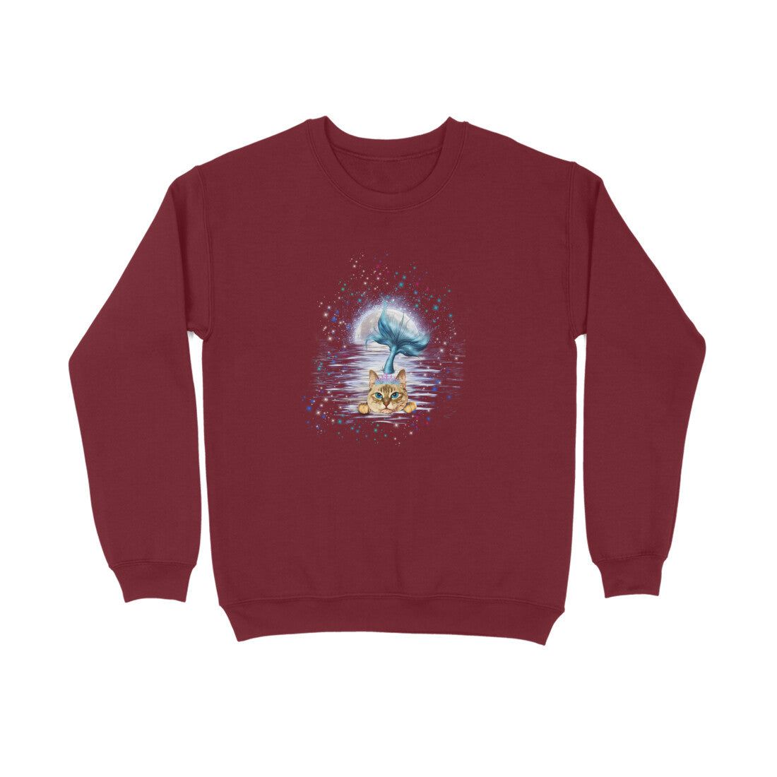 Sweatshirt (Men) - Little Meowmaid Cat (6 Colours)