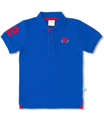 Juscubs Pack of 2 Boys Cotton Blend Polo T-Shirt ( Royal Blue )