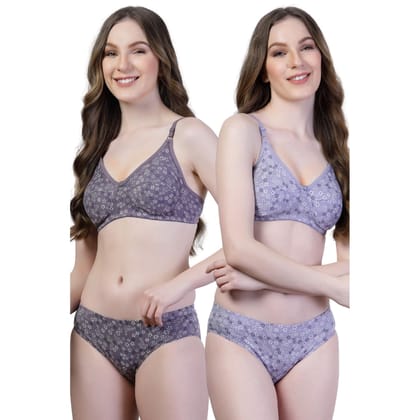 adornstar Women Cotton Lingerie Set with Floral Print Design | Non Wired and Non Padded Bra with Full Coverage Hipster Panty Set | Stylish and Soft Stretchable Fabric (Pack of 2) adornstar Women Cotton Lingerie Set with Floral Print Design | Non Wired and Non Padded Bra with Full Coverage Hipster Panty Set | Stylish and Soft Stretchable Fabric (Pack of 2)