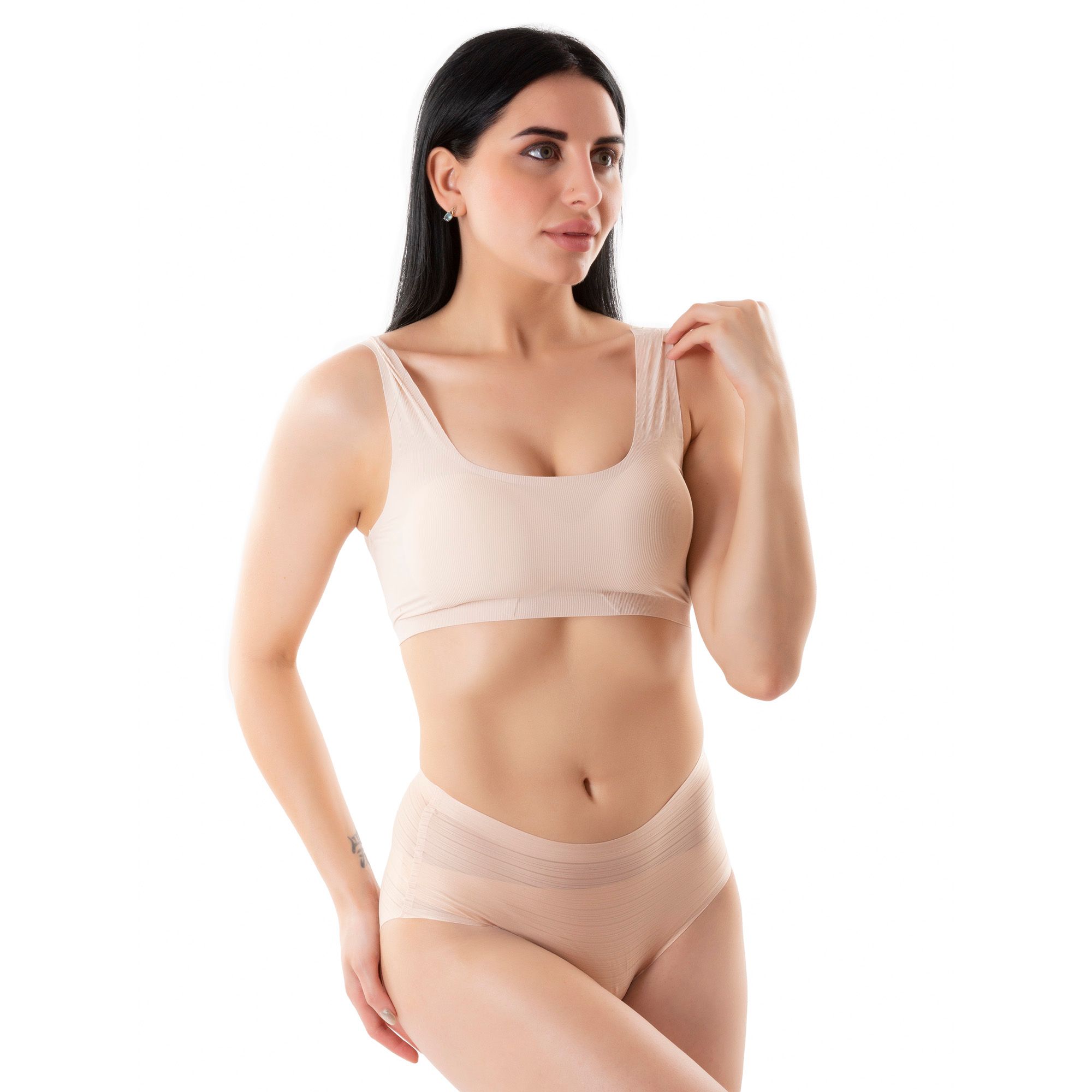 Soft Seamless Tencel Fabric Wirfree Lightly Padded Bra Bralette