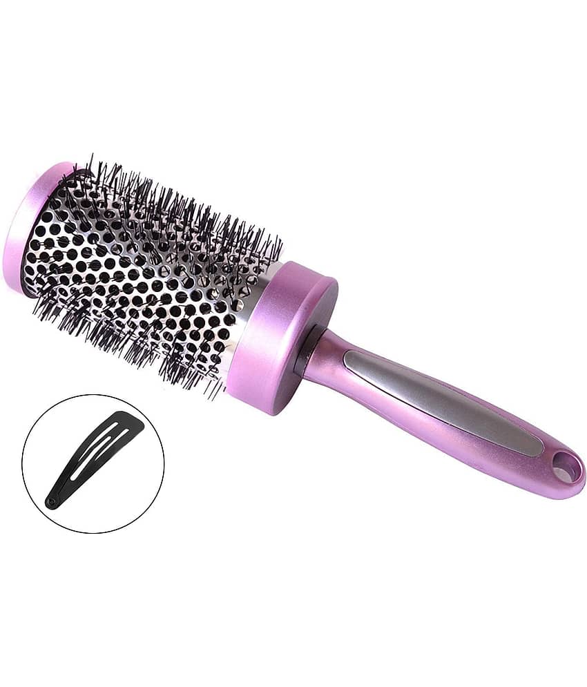 FOK Brush With 1 Pc TikTak Clip, Round Hair Brush