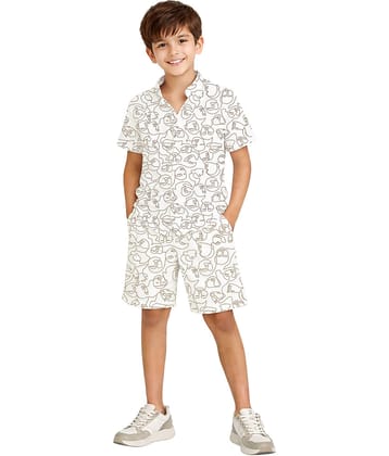 Kuchipoo Boys Rayon Shirt & Shorts Set ( Multicolor 2 , Pack of 1 )