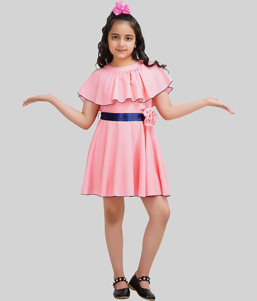 Being Naughty Polyester Frock For Girls ( Pack of 1 , Baby Pink )