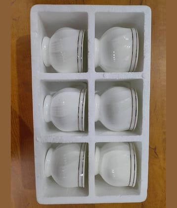 Love Unlimited Solid Bone China Tea Cup 150 ml ( Pack of 6 )