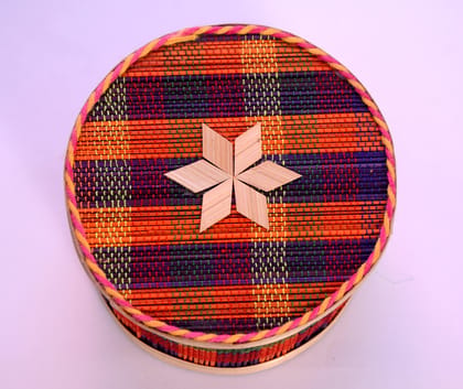 Round Bamboo Jewellery Box