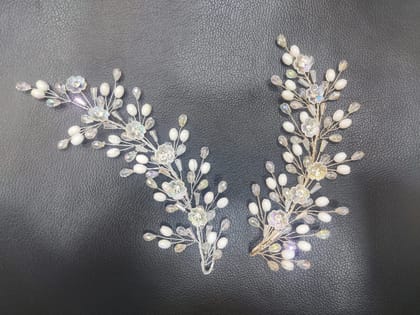 Pearl and crystal Hair Brooch
