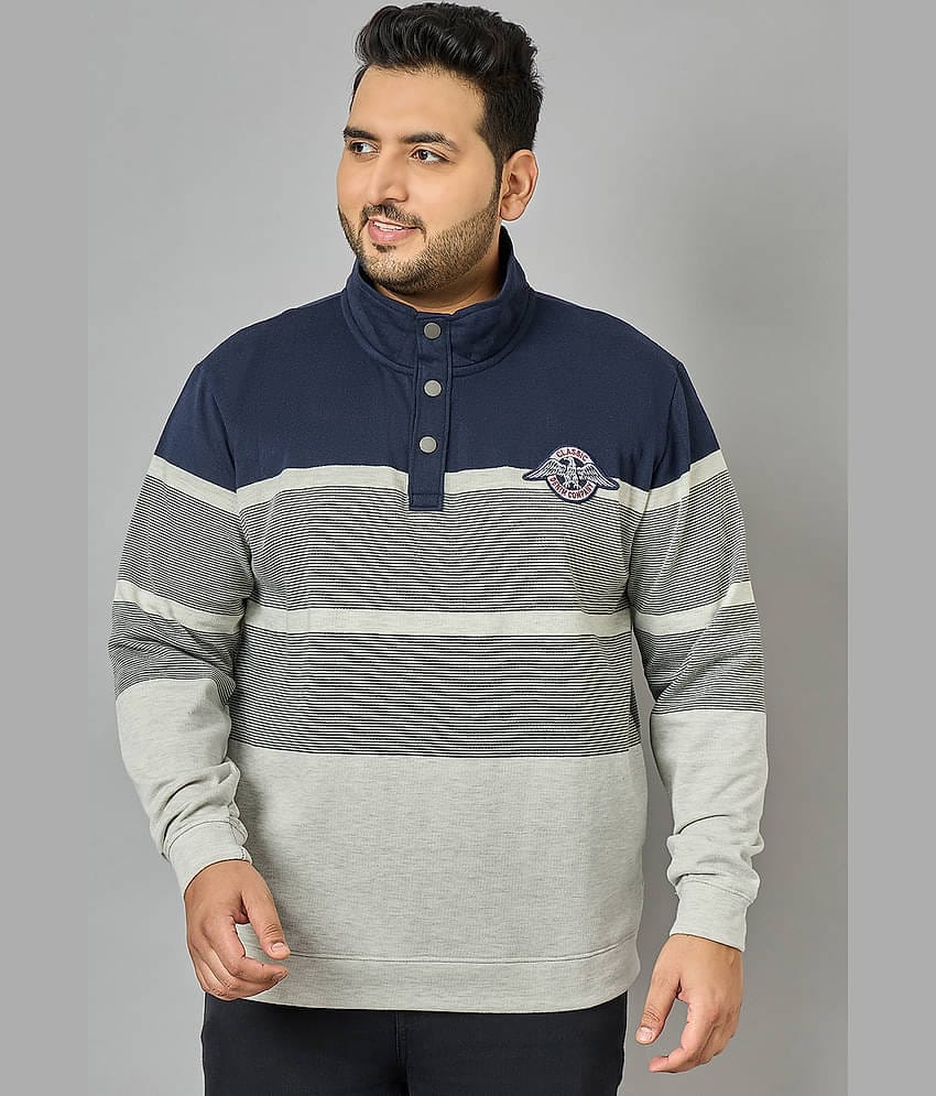 AUSTIVO Cotton Blend High Neck Men's Sweatshirt - Multicolor ( Pack of 1 )