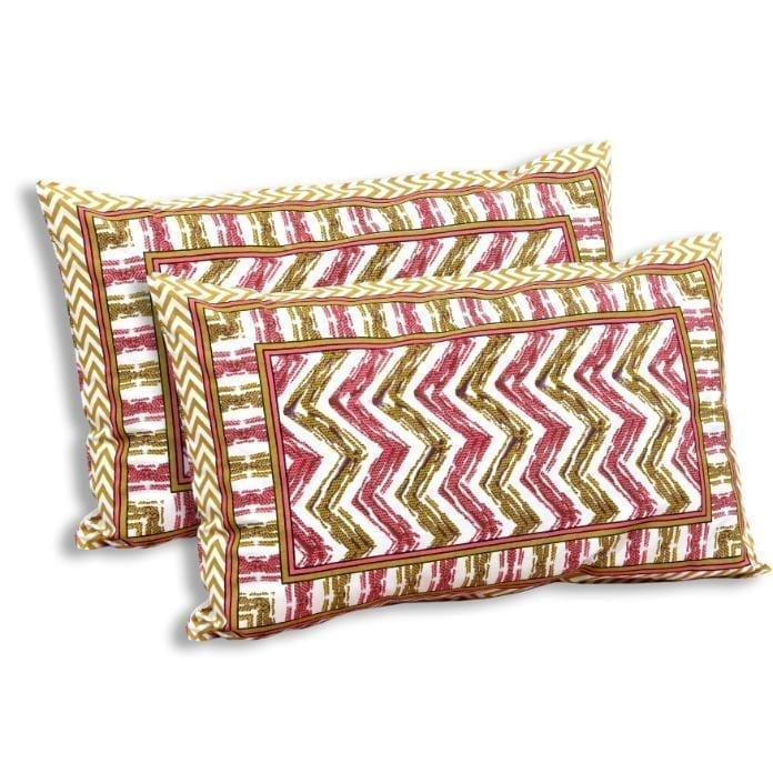 3001-Hometrade India-Standard King Size (90*108 Inches)-Pure Cotton Jaipuri Double Bedsheet With Matching Pillow Cover
