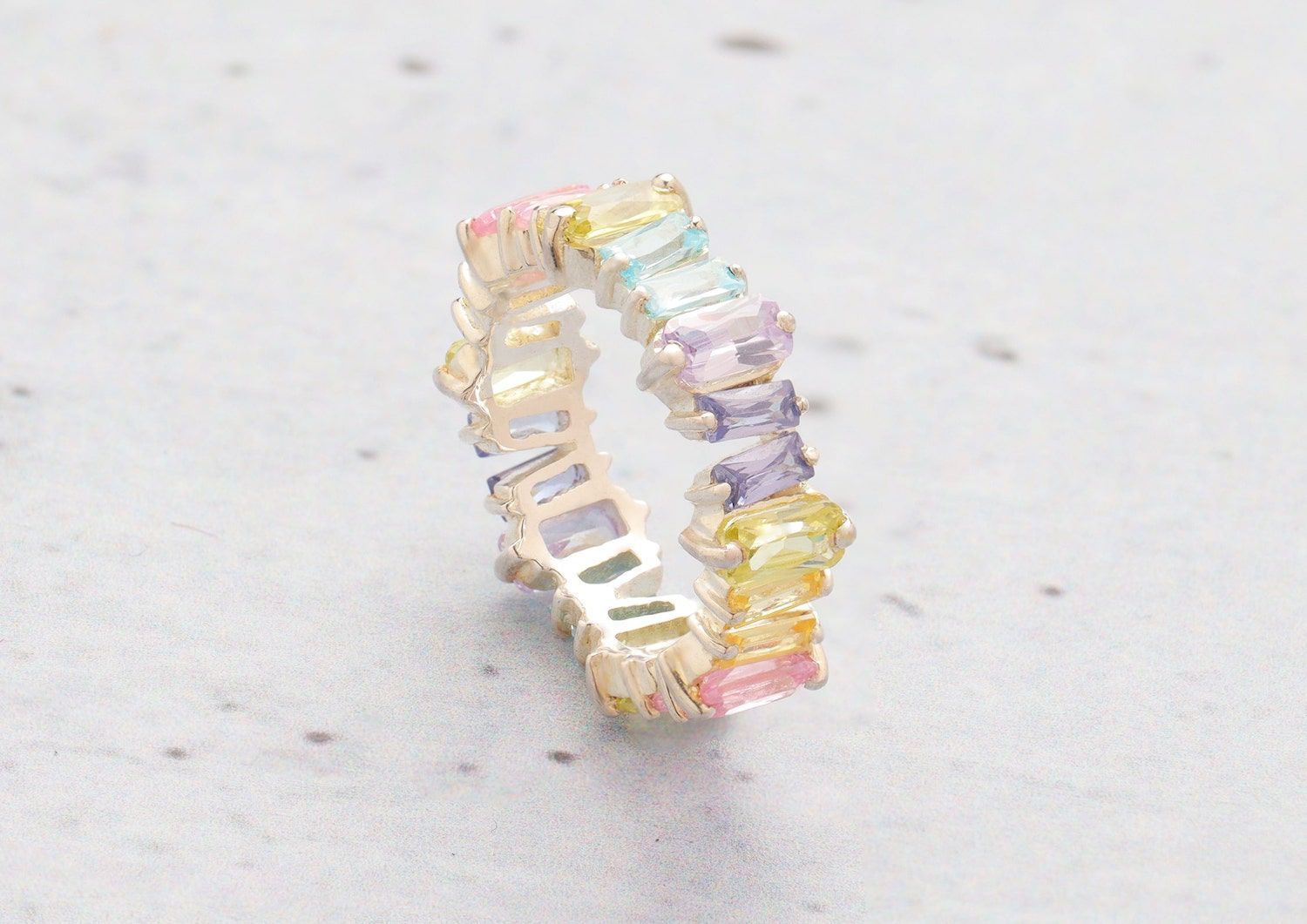 Asymmetrical Eternity Ring - Multicolour