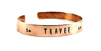Streetsoul Copper Kada for Man Hand Crafted Kada Stamped to Travel is to Live Pure Copper Oval Cuff Bracelet 9mm Width Gift for Men Streetsoul Copper Kada for Man Hand Crafted Kada Stamped to Travel is to Live Pure Copper Oval Cuff Bracelet 9mm Width Gift for Men
