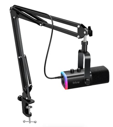 (Refurbished) Fifine Ampligame AM8T - XLR/USB Microphone Kit with Mute Button and Headphone Jack (Refurbished) Fifine Ampligame AM8T - XLR/USB Microphone Kit with Mute Button and Headphone Jack