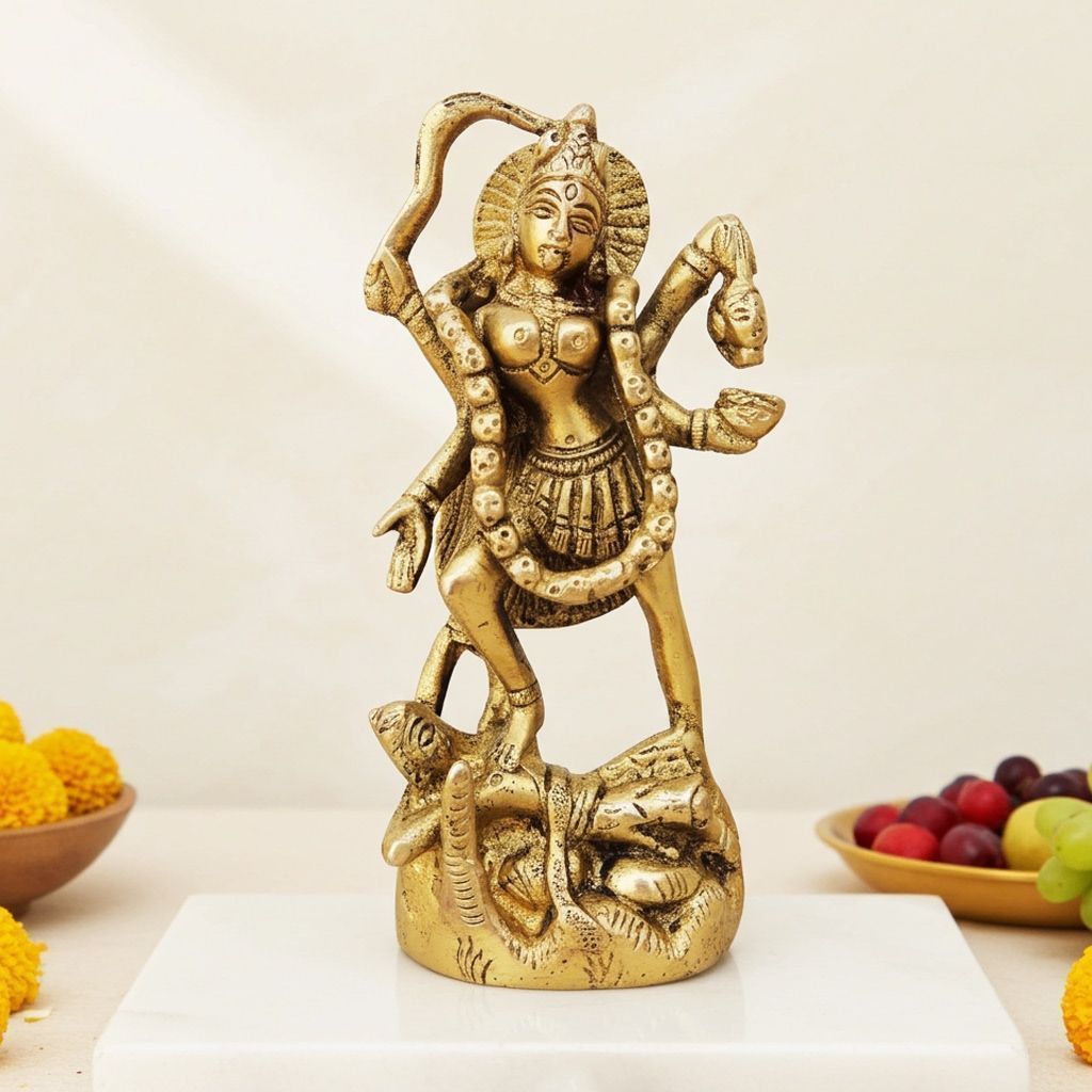 Brass Showpiece Kali Maa God Idol Statue (BSMAS954 B)