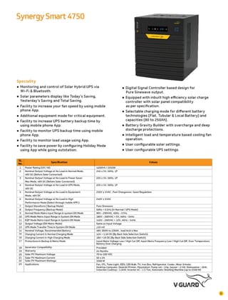 V-Guard Synergy Smart 4750 Solar Hybrid UPS | Pure Sinewave Output & Wi-Fi Control | Power Backup