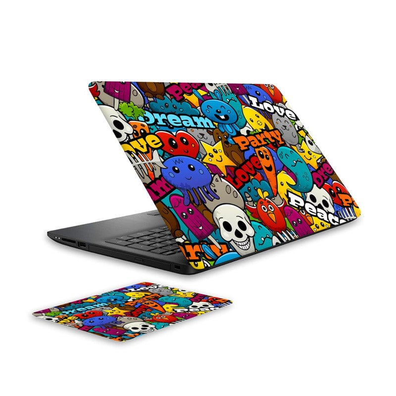 Party Laptop Skin and Mouse Pad Combo