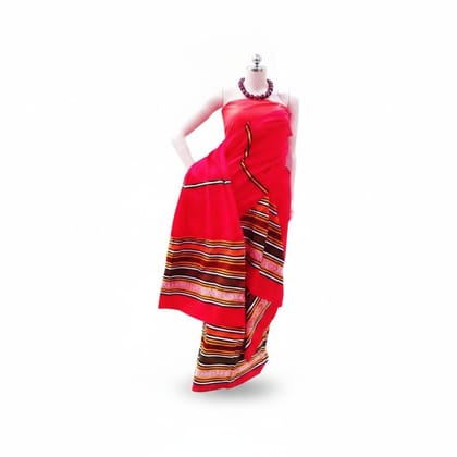 Traditional Handwoven Red Ethnic Saree