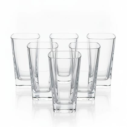 Square Base Glass Set - Pack of 6