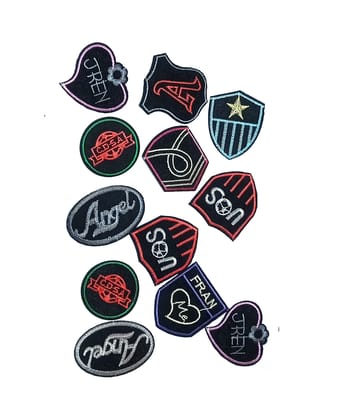 Printed Thinnest Iron-on Fabric -Patche (Pack of 12)