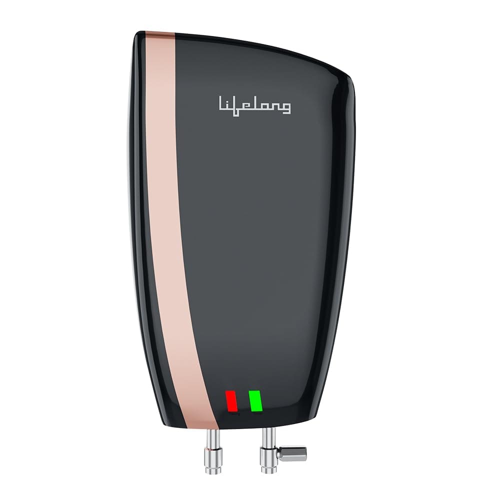 Lifelong 5 Litre Instant Water Heater | Electric Instant Geyser 5 Litre For Home, Bathroom & Kitchen | 3000 Watts, 4 Level Advanced Safety System | Stainless Steel Tank | 2 Year Warranty Lifelong 5 Litre Instant Water Heater | Electric Instant Geyser 5 L