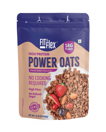 Power Oats | Peanut Butter Chocolate Flavor | No Cooking Required - Ready To Eat | 0 Added Sugar