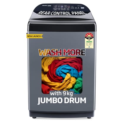 Voltas Beko, A Tata Product 9 Kg 5 Star Fully-Automatic Top Loading Washing Machine (WTL9006UEA / OBS1060, Grey, Double Waterfall Technology) Voltas Beko, A Tata Product 9 Kg 5 Star Fully-Automatic Top Loading Washing Machine (WTL9006UEA / OBS1060, Grey,