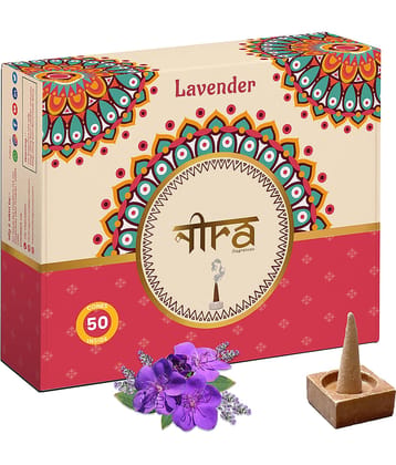 Nira Fragrances Incense Dhoop Cone Lavender 50 Pieces ( Pack of 1 )