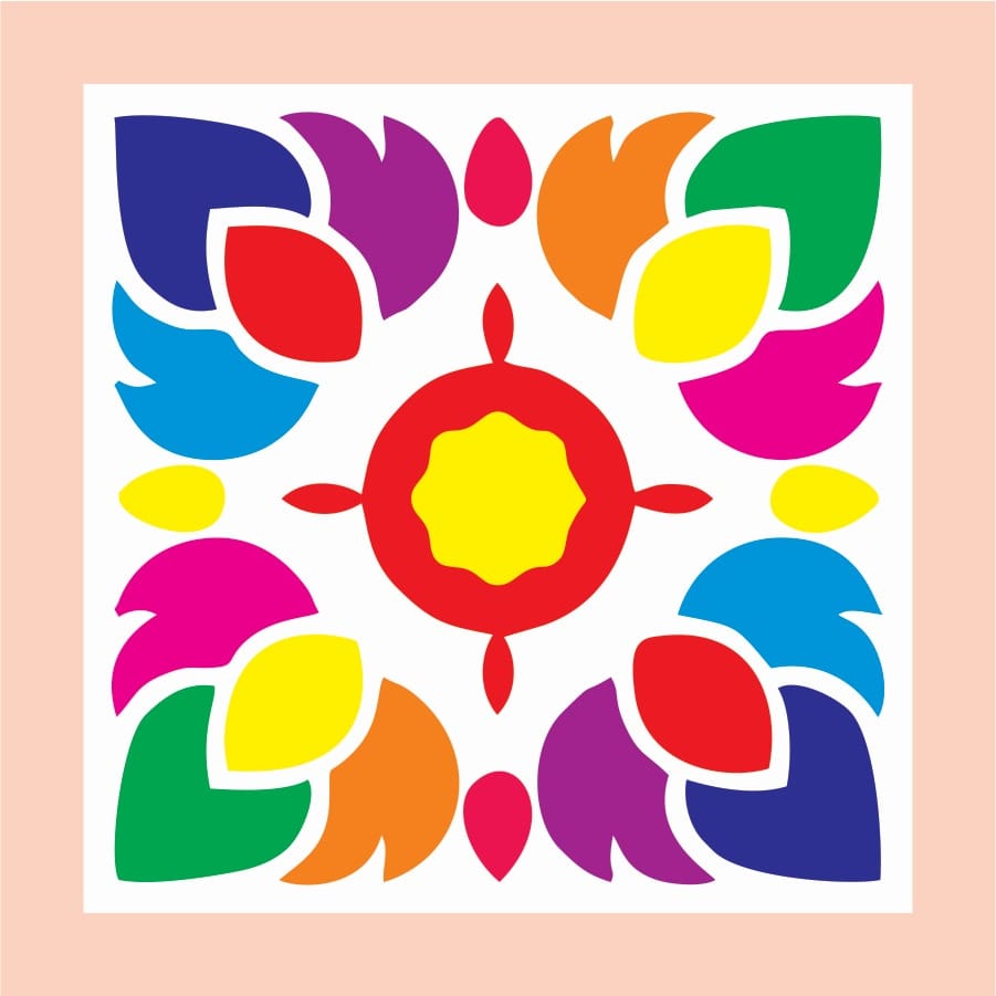 Reusable wooden Stencils Rangoli-25