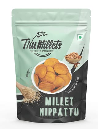 TruMillets Kodo Millet Nippattu 125g | Authentic South Indian Snack | Crunchy & Tasty Nippatu | No Palm Oil | Ready-to-Eat | Healthy & Wholesome Millet Snack