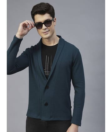 Rigo - Teal Cotton Men's Cardigan Sweater ( Pack of 1 )
