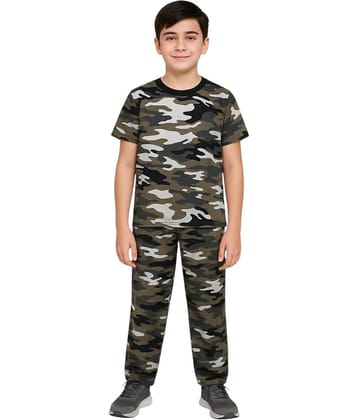 COOLTEES4U Pack of 1 Unisex Cotton Blend T-Shirt & Trackpants Set ( Multicolor )