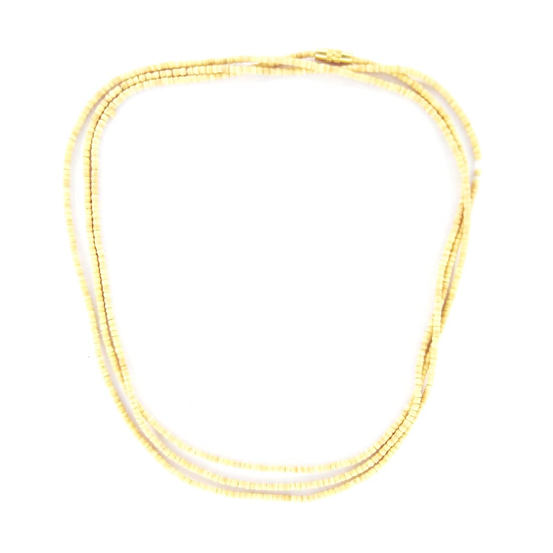 MAYAPURI Small Beads Bel Mala/Bel Ki Mala Wood Necklace (3 Round)